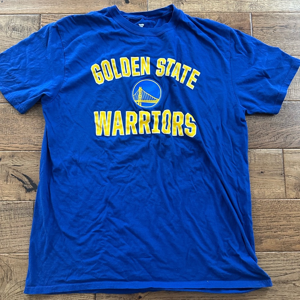 Fanatics Golden State Warriors Blue and Yellow Short Sleeve Tees